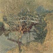 John Henry Twachtman Die weiBe BrUcke painting